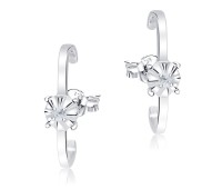 Unique Design CZ Silver Stud Earring STS-5008